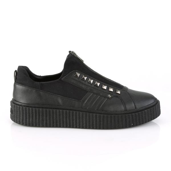 Sale SNEEKER-125 DemoniaCult Damen Schuhe Sneaker schwarz Canvas Lederlook 37