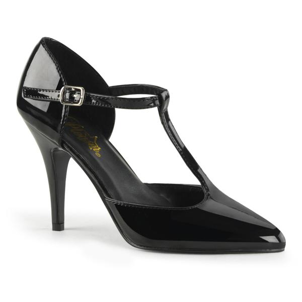 Sale VANITY-415 Pleaser high heels t-strap pump black patent 35