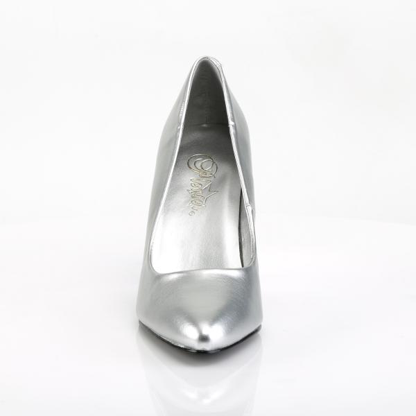 Sale VANITY-420 Pleaser high heels classic pump silver vegan leather 40