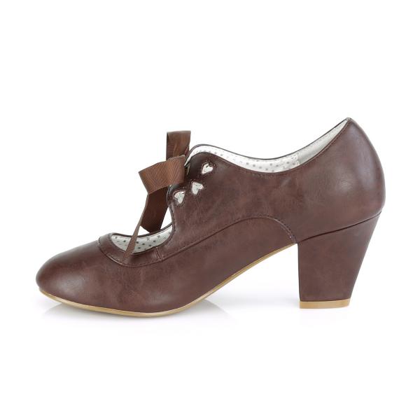 Auktion WIGGLE-32 Pin Up Couture Mary Jane Damen Pumps Herz Cutouts dunkelbraun 41