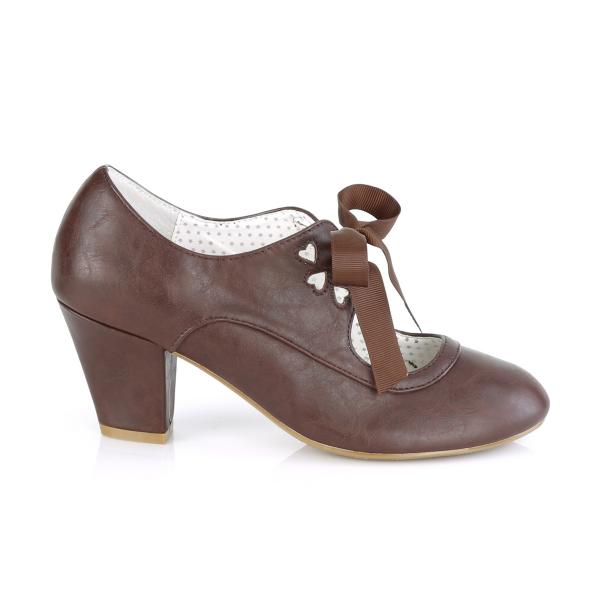 Auktion WIGGLE-32 Pin Up Couture Mary Jane Damen Pumps Herz Cutouts dunkelbraun 41