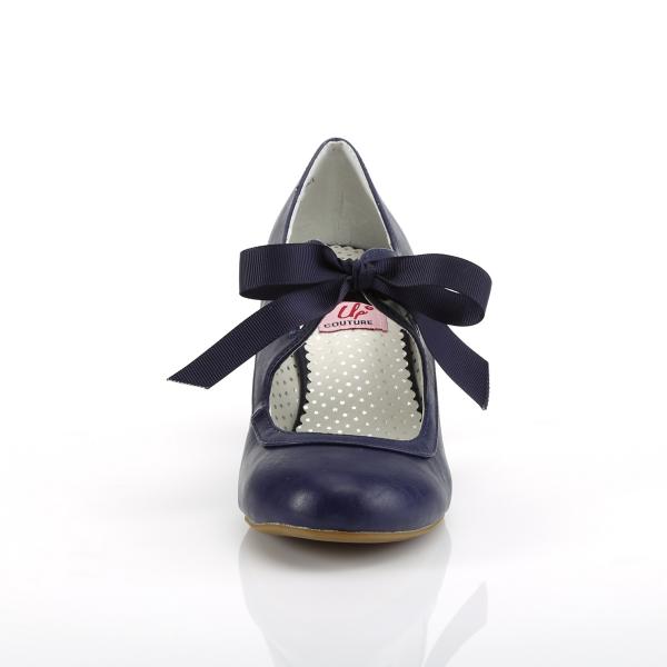 Auktion WIGGLE-32 Pin Up Couture Mary Jane Damen Pumps Herz Cutouts navy blau 42