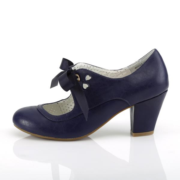 Auktion WIGGLE-32 Pin Up Couture Mary Jane Damen Pumps Herz Cutouts navy blau 42