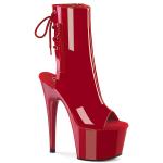 Sale ADORE-1018 Pleaser high heels platform open toe ankle boot red patent 38