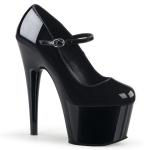 Sale ADORE-787 Pleaser high heels Mary Jane platform pump black patent 36