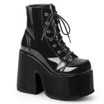 Sale CAMEL-203 Damenia High-Heels Stiefeletten schwarz Lack Reißverschluss hinten 40
