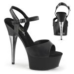 Sale CAPTIVA-609 Pleaser high heels platform sandale rhinstones black matte 41