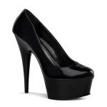 Sale DELIGHT-685 Pleaser high heels platform pump black patent 42