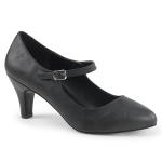 Sale DIVINE-440 Pleaser Pink Label Mary Jane Riemchenpumps schwarz Lederoptik 45