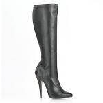 DOMINA-2000 sexy Devious Stilettoabsatz High Heels Stiefel schwarz Lederoptik - Kopie