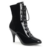 Sale DREAM-1020 Pleaser Damen High-Heels Stiefeletten schwarz Lack Größe 41