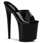 Sale FLAMINGO-801 Pleaser high heels platform slide black patent 39
