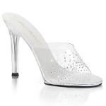 Sale GALA-01SD Fabulicious high heels slide clear multi sized AB rhinestones with leather insole 40