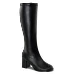 Sale GOGO-300WC extraweite Damen Stretchstiefel Boots schwarz Lederoptik Größe 40