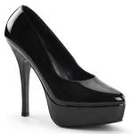 Sale INDULGE-520 Devious Damen High-Heels Plateaupumps schwarz Lack 41