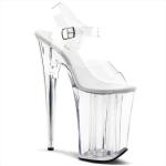 Sale INFINITY-908 Pleaser Damen High Heels Plateau transparente Riemchen Sandaletten 37