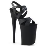 Sale INFINITY-997 Pleaser High Heels Plateausandaletten Kreuzriemen schwarz matt 41