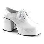 Sale JAZZ-02 Funtasma Herren Disco Blockabsatz Schuhe weiß Lack Größe 46-47