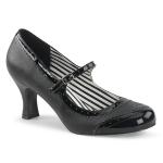 Sale JENNA-06 Pleaser Lochmuster Damen Riemchen Pumps schwarz Lederlook Lack Gr 40