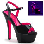 Sale KISS-209TT Pleaser High-Heels Plateausandaletten schwarz neon hotpink Gr 41