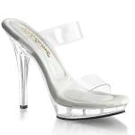 Sale LIP-102-1 Fabulicious high heels dual band slide transparent 42