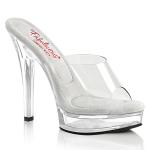 Sale MAJESTY-501 Fabulicious Damen High Heels Plateaupantoletten klar Gr 41