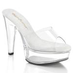 Sale MARTINI-501 Fabulicious vegan ladies high heels platform slide clear 39
