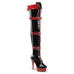 Sale MEDIC-3028 Funtasma Plateau Overkneestiefel Krankenschwester schwarz rot Lack 39