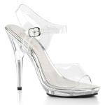 Sale POISE-508 Fabulicious Damen High Heels Stiletto Sandaletten klar Gr 39