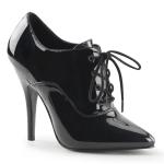 Sale SEDUCE-460 Pleaser High-Heels Oxford Pumps schwarz Lack Übergröße 46
